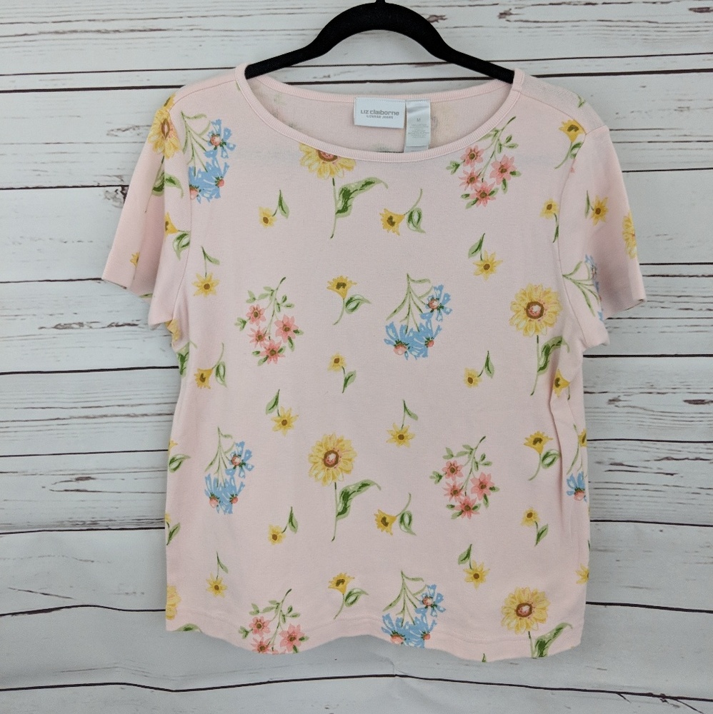 Liz Claiborne floral short sleeve top